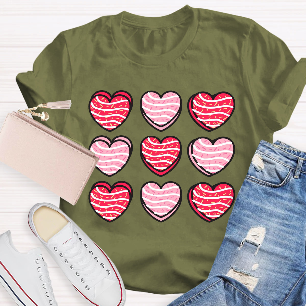 Valentine Heart Cakes T-Shirt