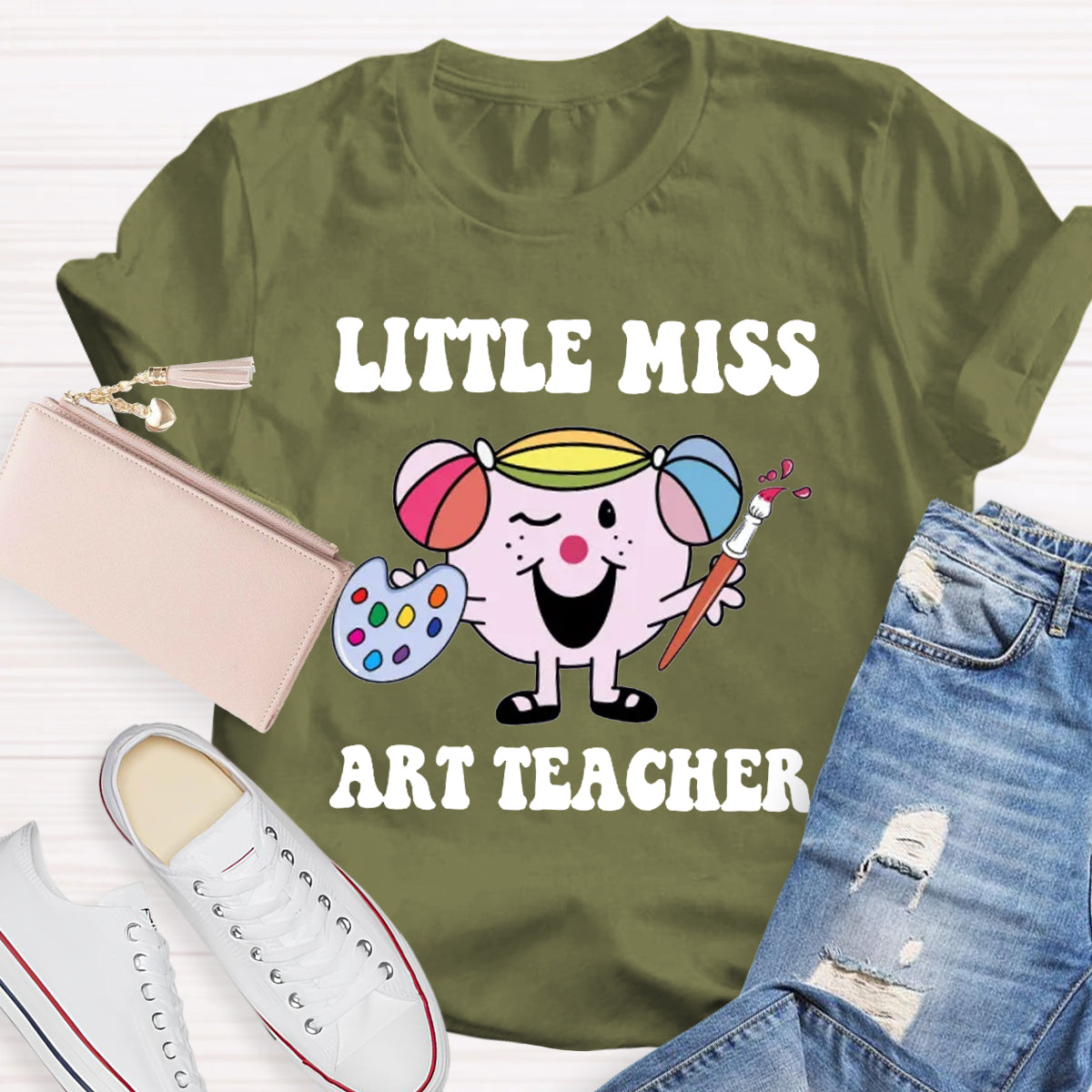 Little Miss  Art Teacher T-Shirt