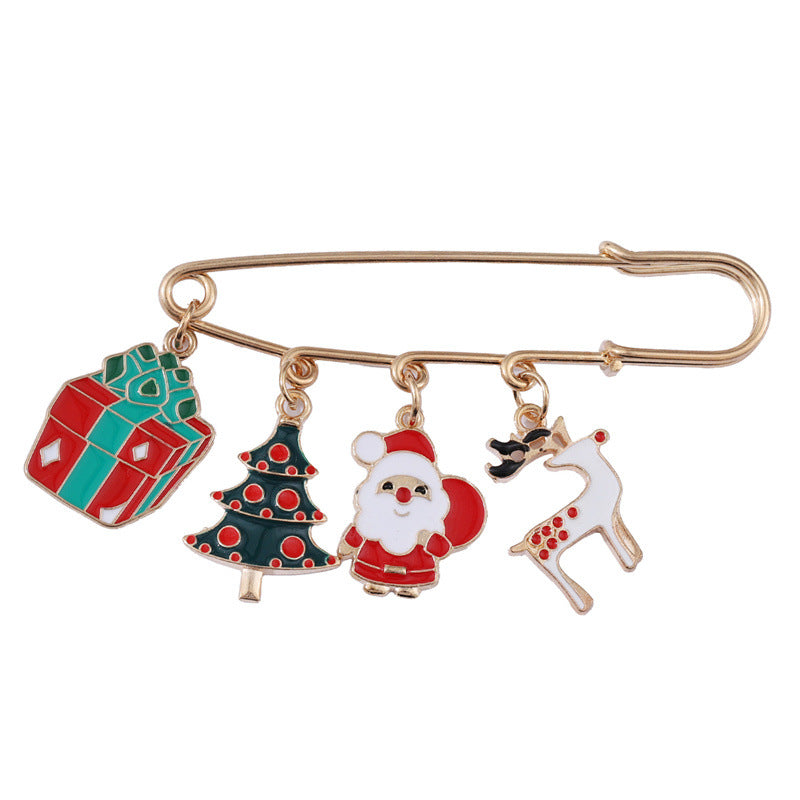 Christmas Element Pendant Brooch