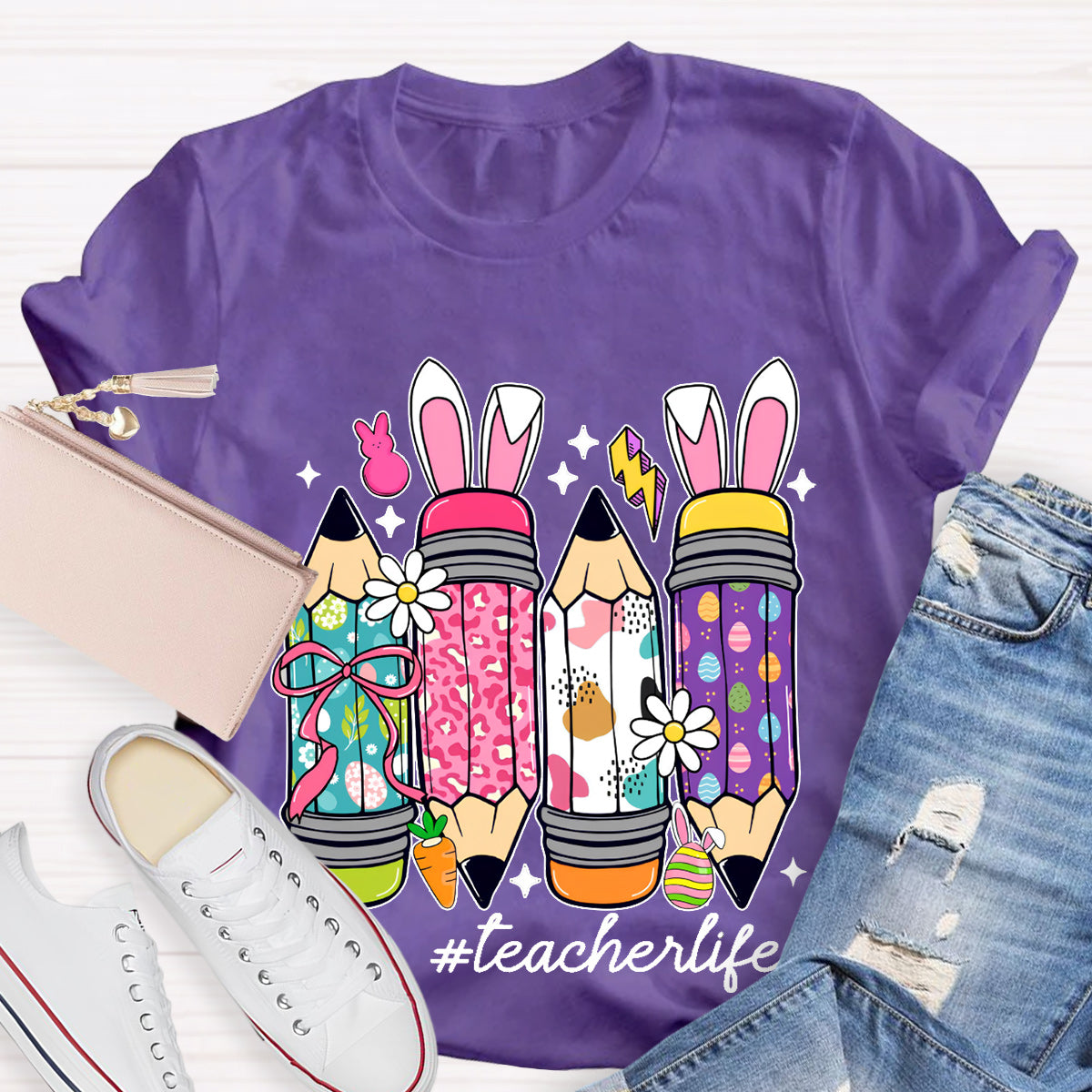 Easter Pencil Teacher life T-Shirt