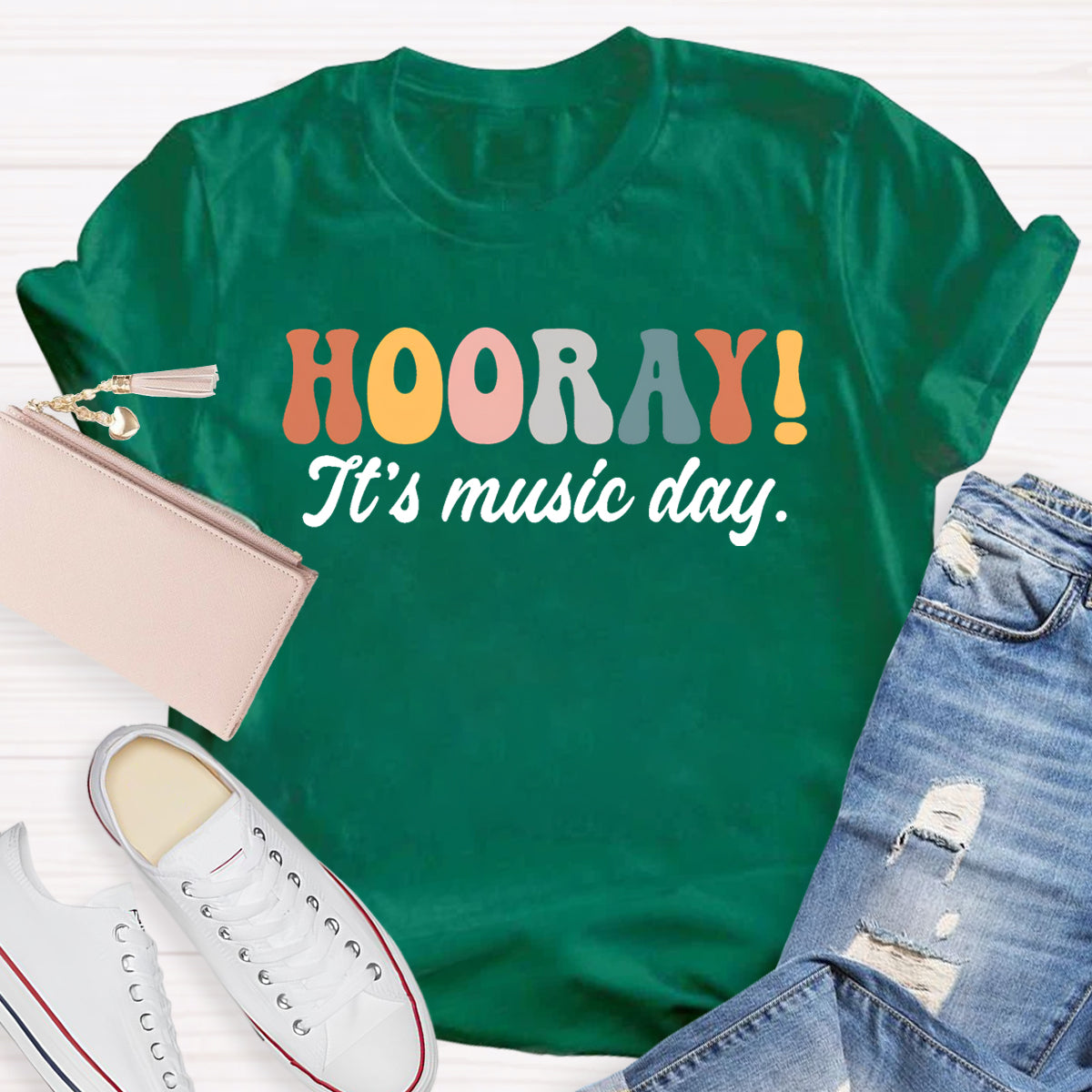 Hooray It's Music Day Teacher T-Shirt