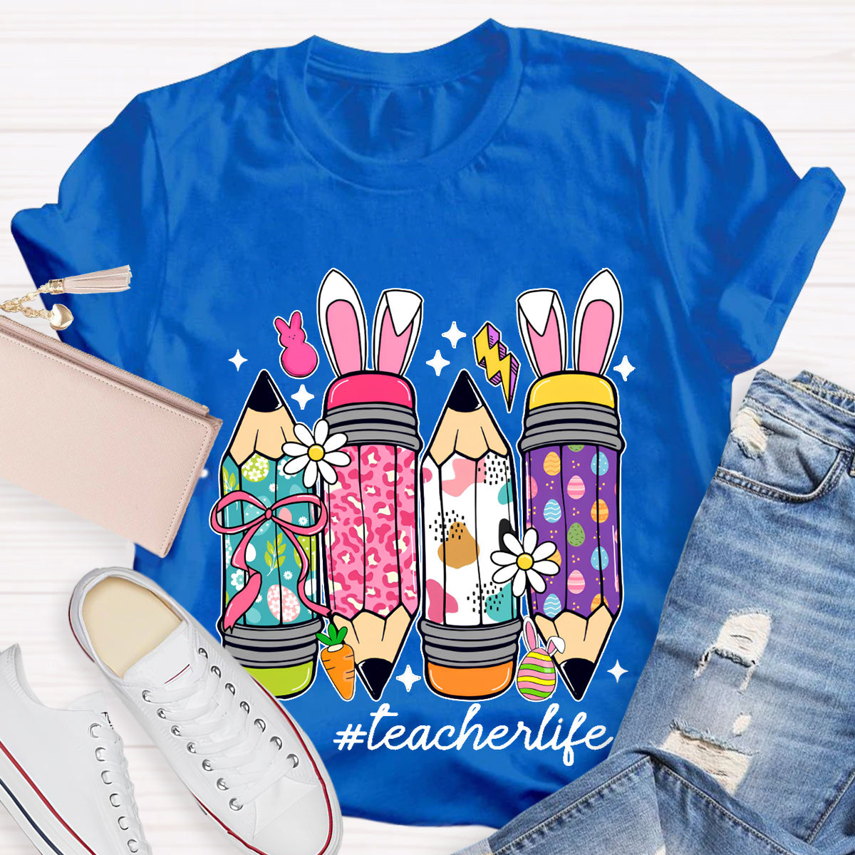 Easter Pencil Teacher life T-Shirt