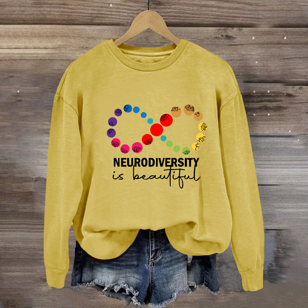 Neurodiversity is Beautiful Infinity Symbol Sweatshirt