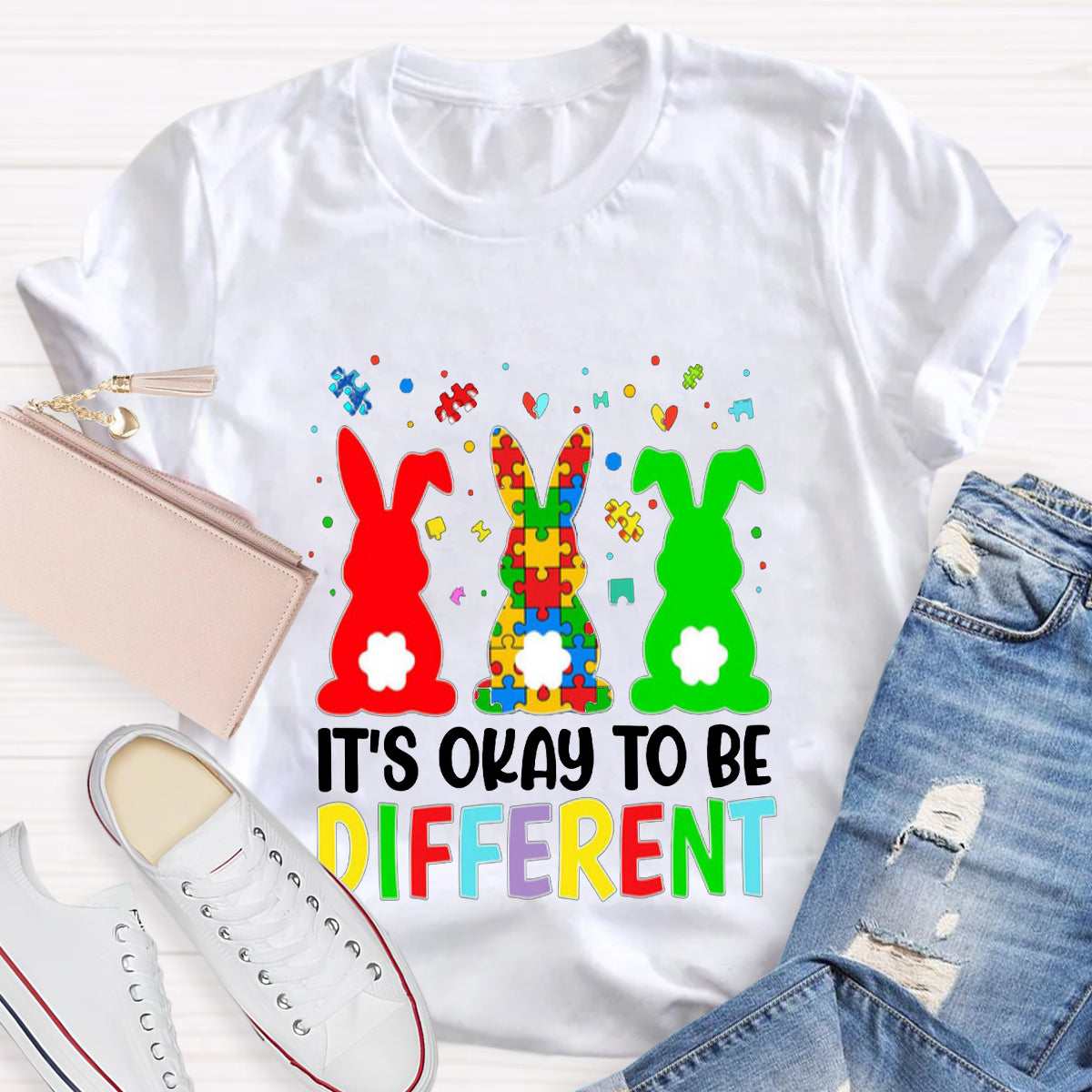 It's Okay To Be Different Bunny Easter T-Shirt