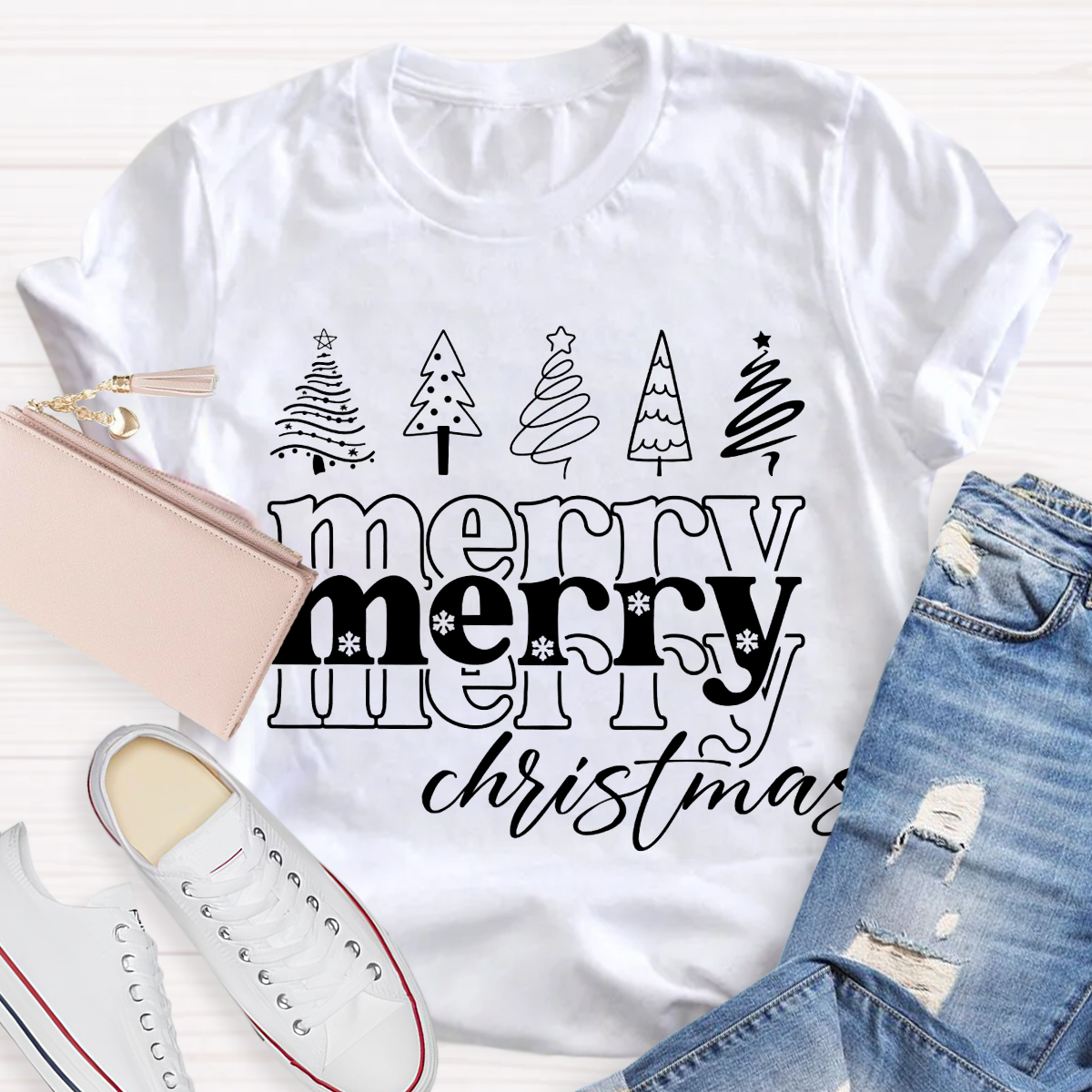 Merry Christmas Tree Teacher T-Shirt