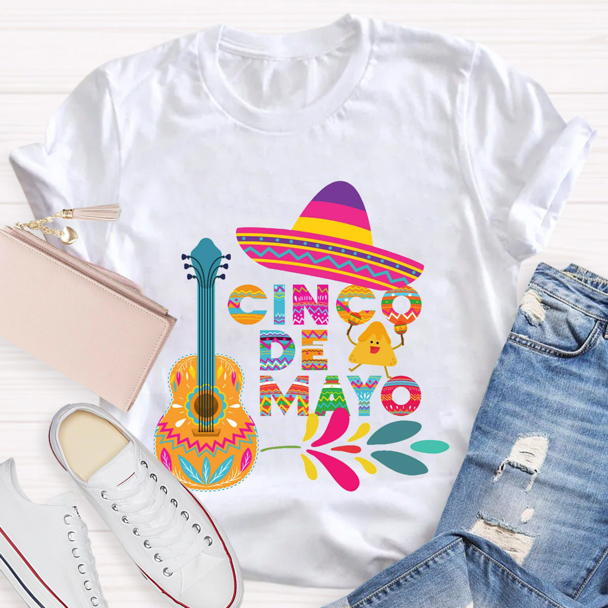 Cinco De Mayo Guitar Teacher T-Shirt