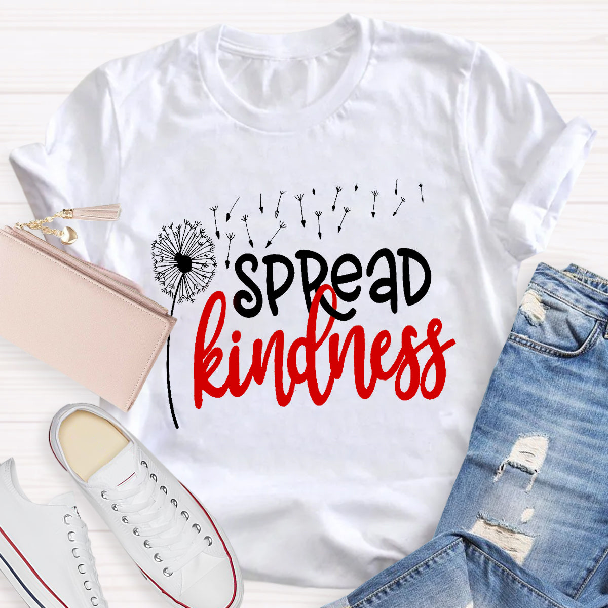 Spread Kindness Dandelion Teacher T-Shirt