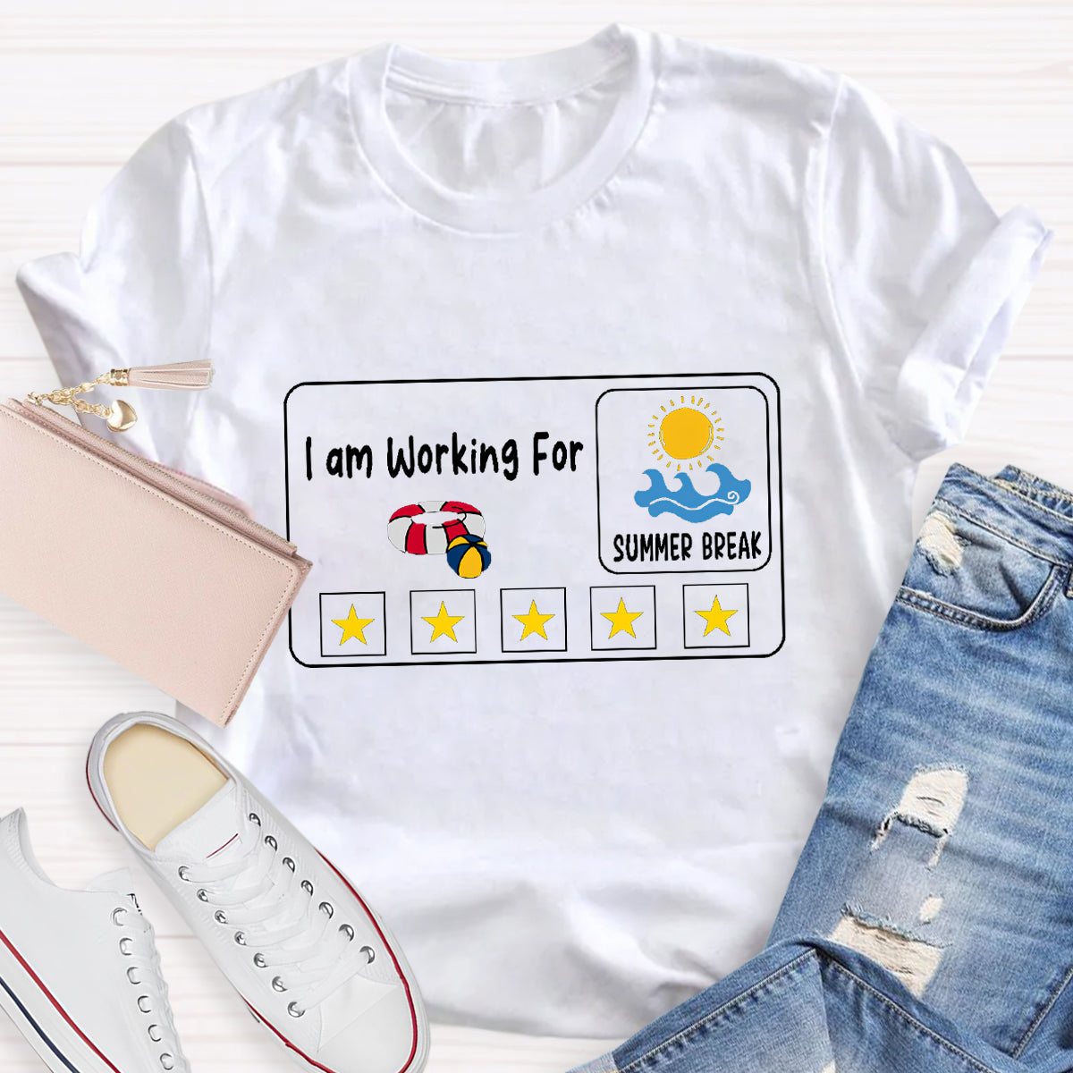 I am Working For Summer Break Teacher T-Shirt
