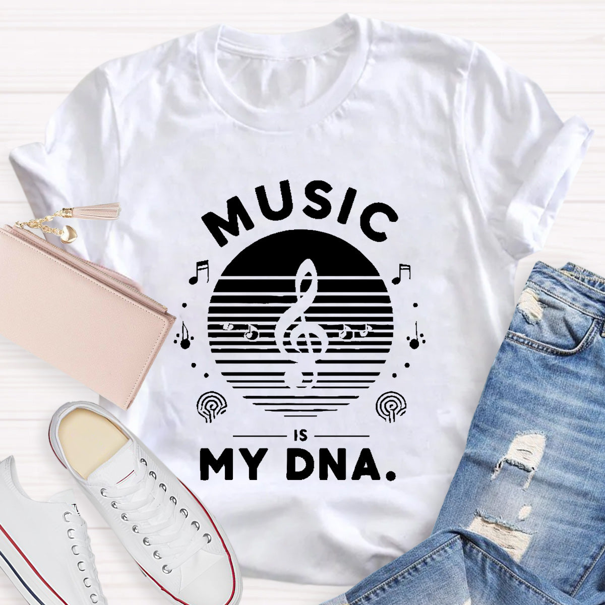 Music Is My Dna Teacher T-Shirt