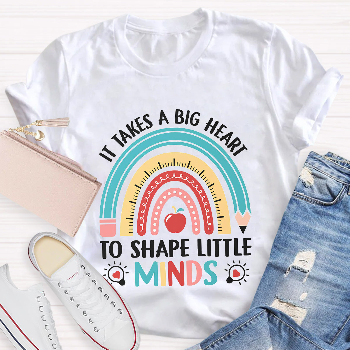 It Takes A BIg Heart Teacher T-Shirt