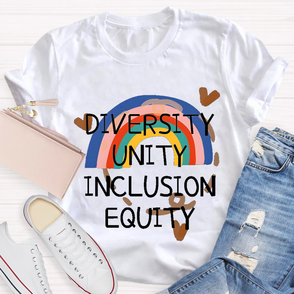 Diversity Unity Inclusion Equity Rainbow T-Shirt