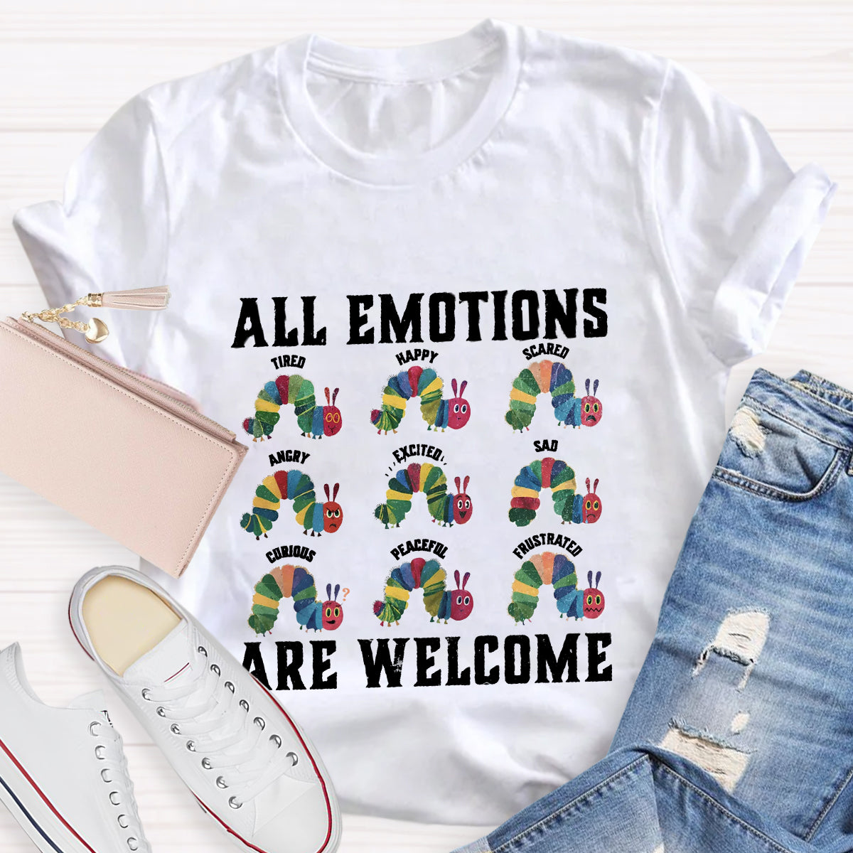 All Emotion Are Welcome Caterpillar T-Shirt