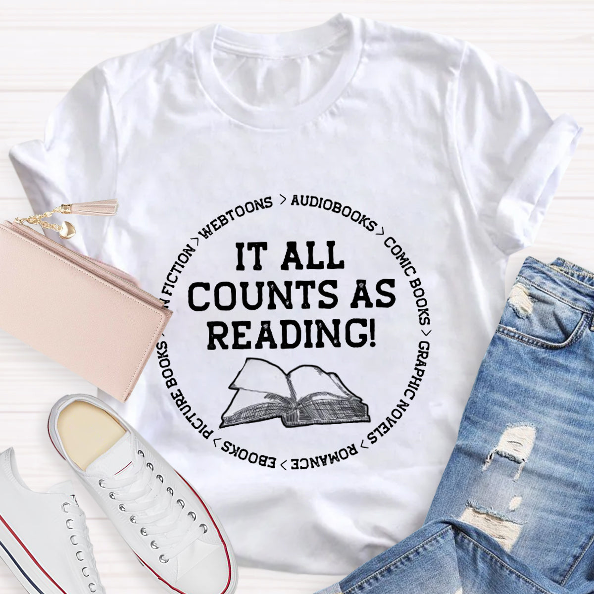 It All Counts As Reading Teacher T-Shirt