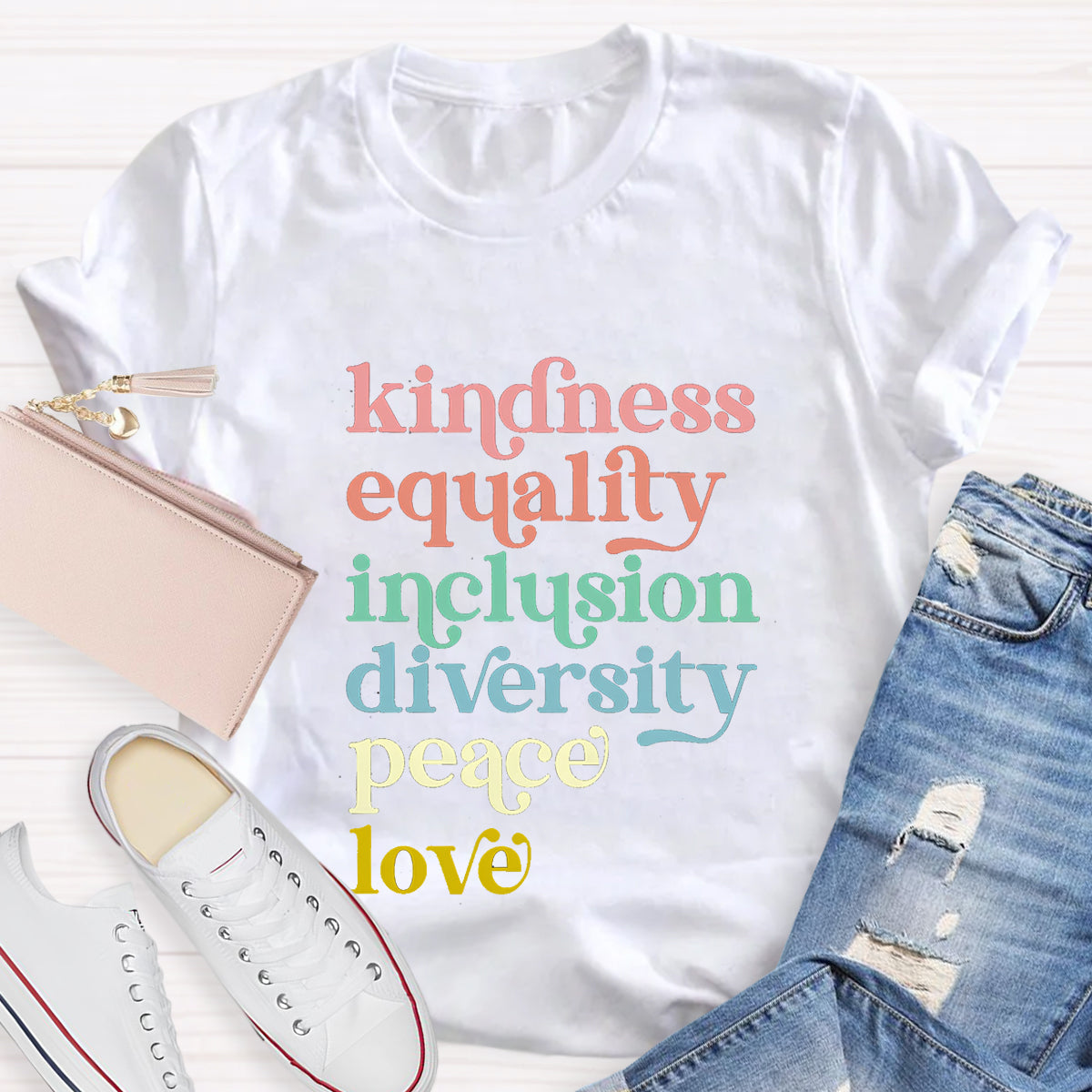 Kindness Equality Inclusion Diversity Peace Hope T-Shirt