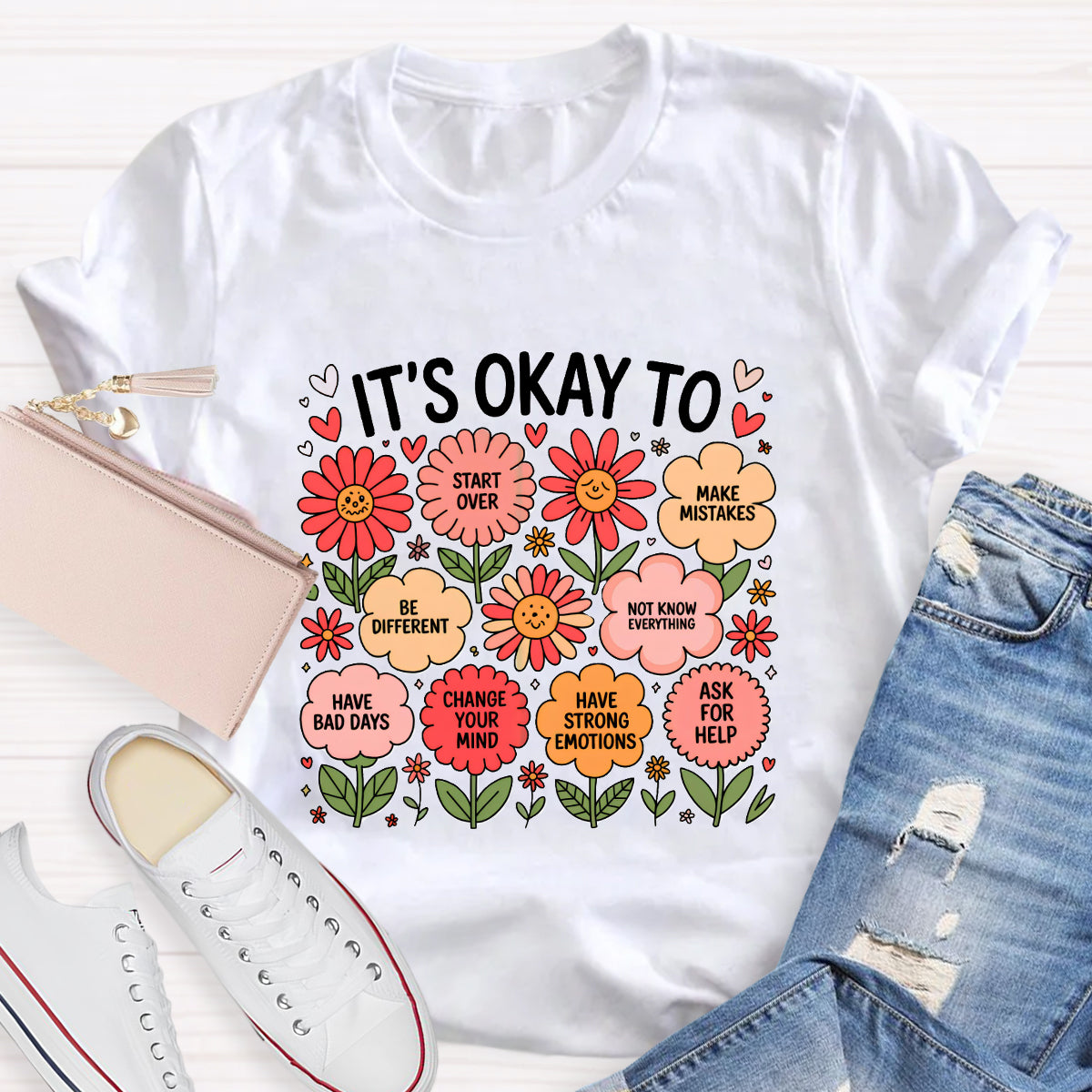 It's Okay To Make Mistakes Be Different Teacher T-Shirt