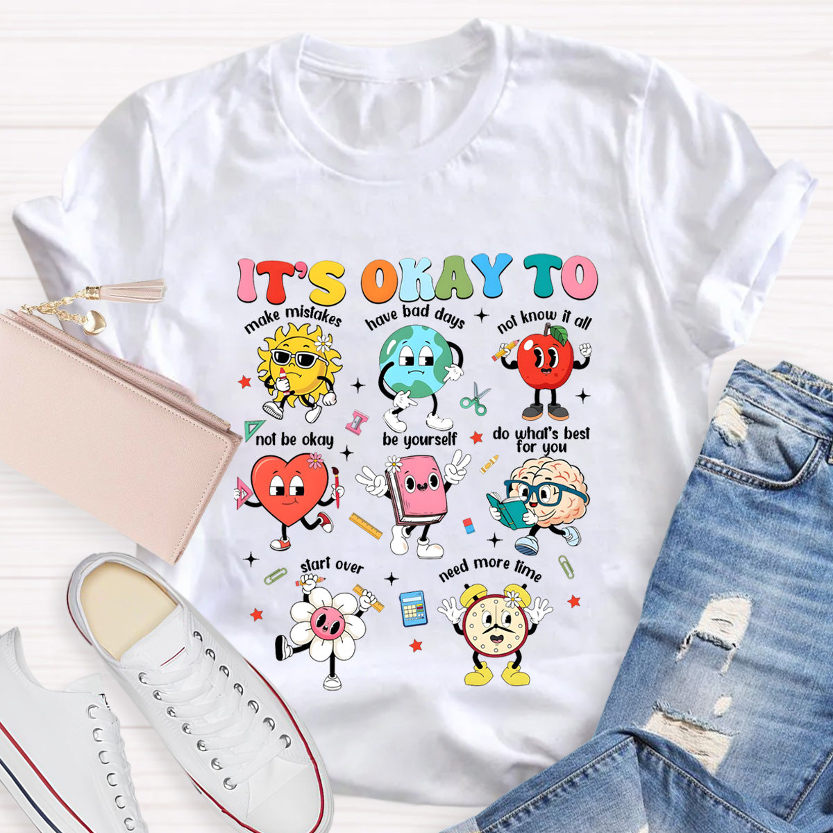It's Okay To Make Mistakes And Need More Time Teacher T-Shirt