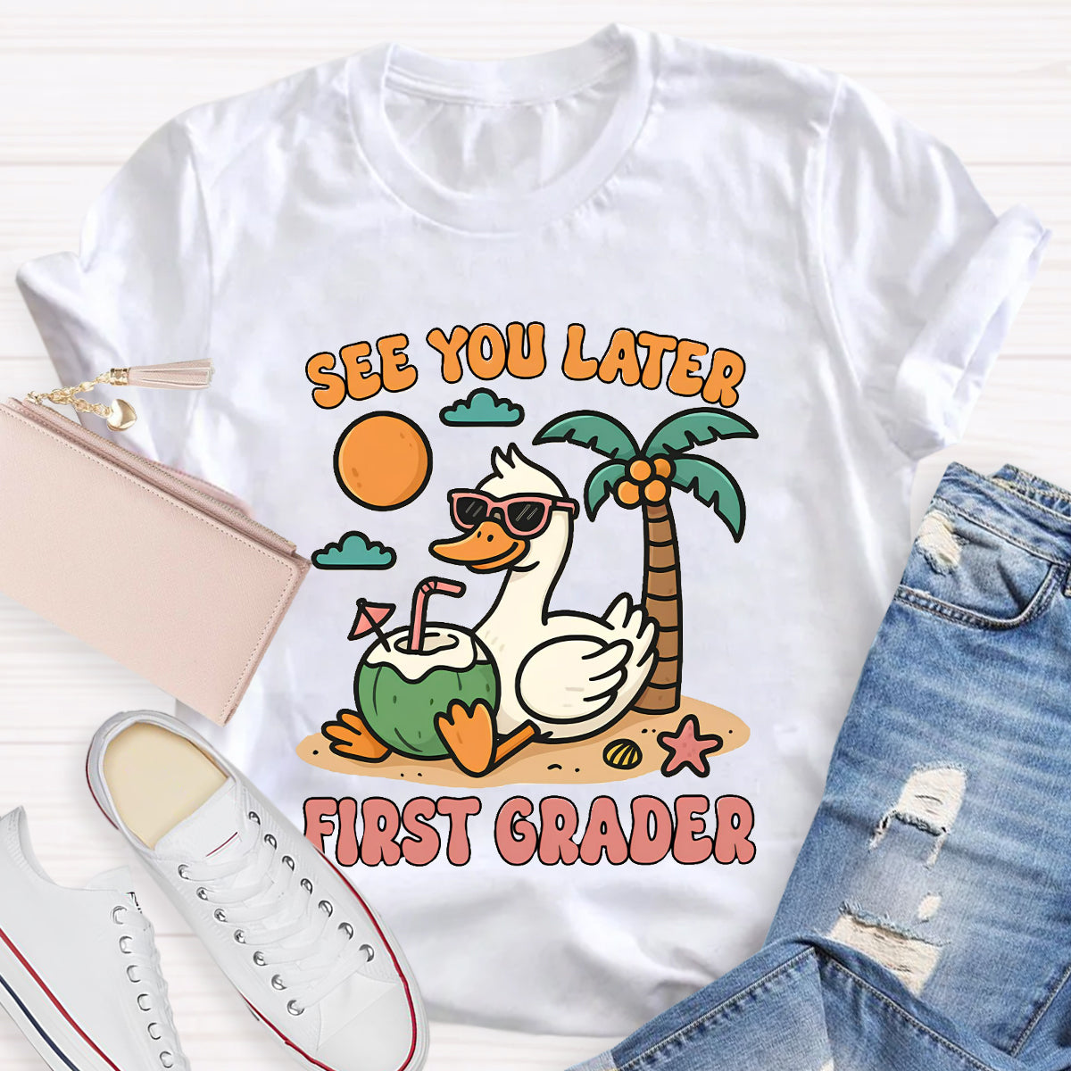 Personalized Grade See You Later Teacher T-Shirt