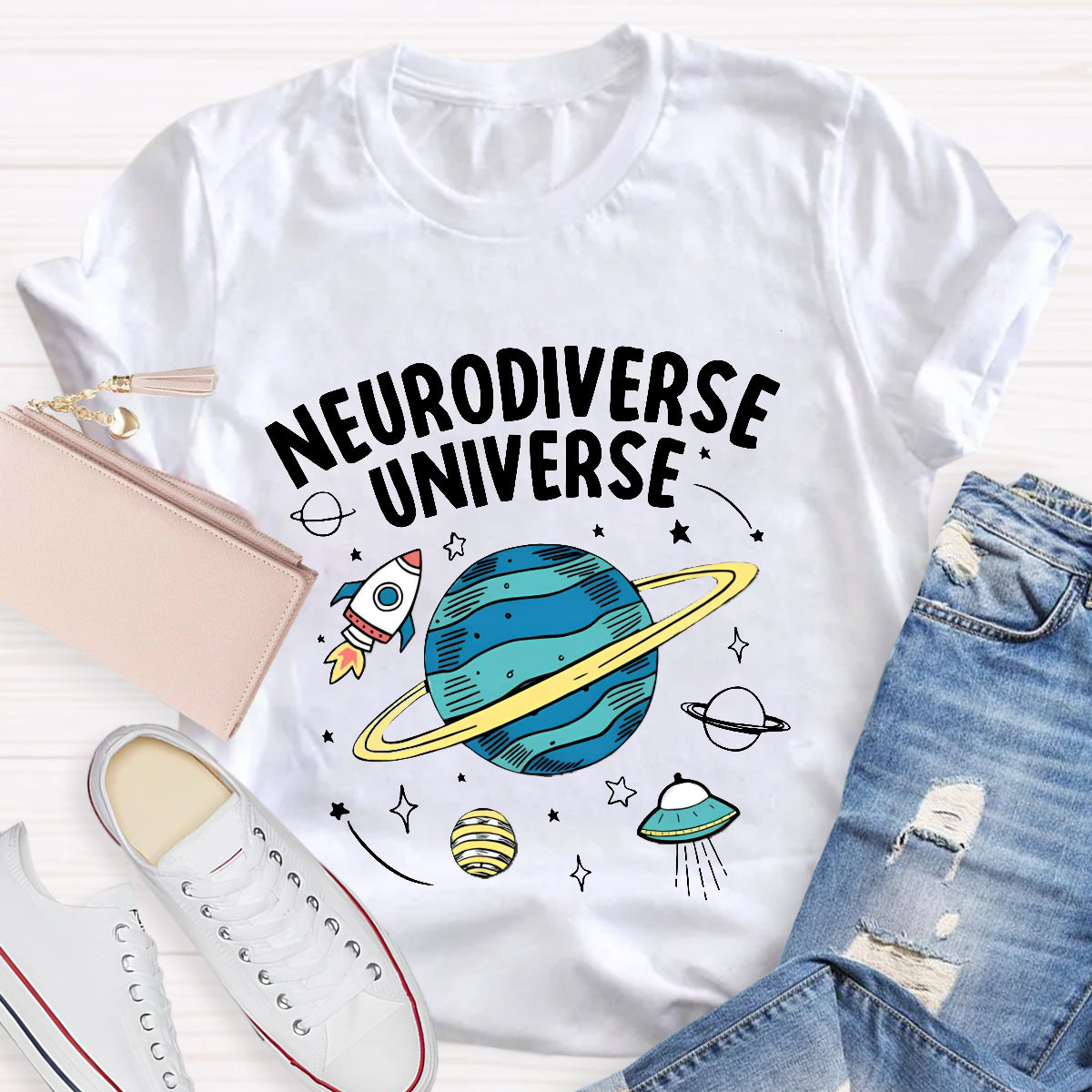 Neurodiverse Universe Teacher T-Shirt
