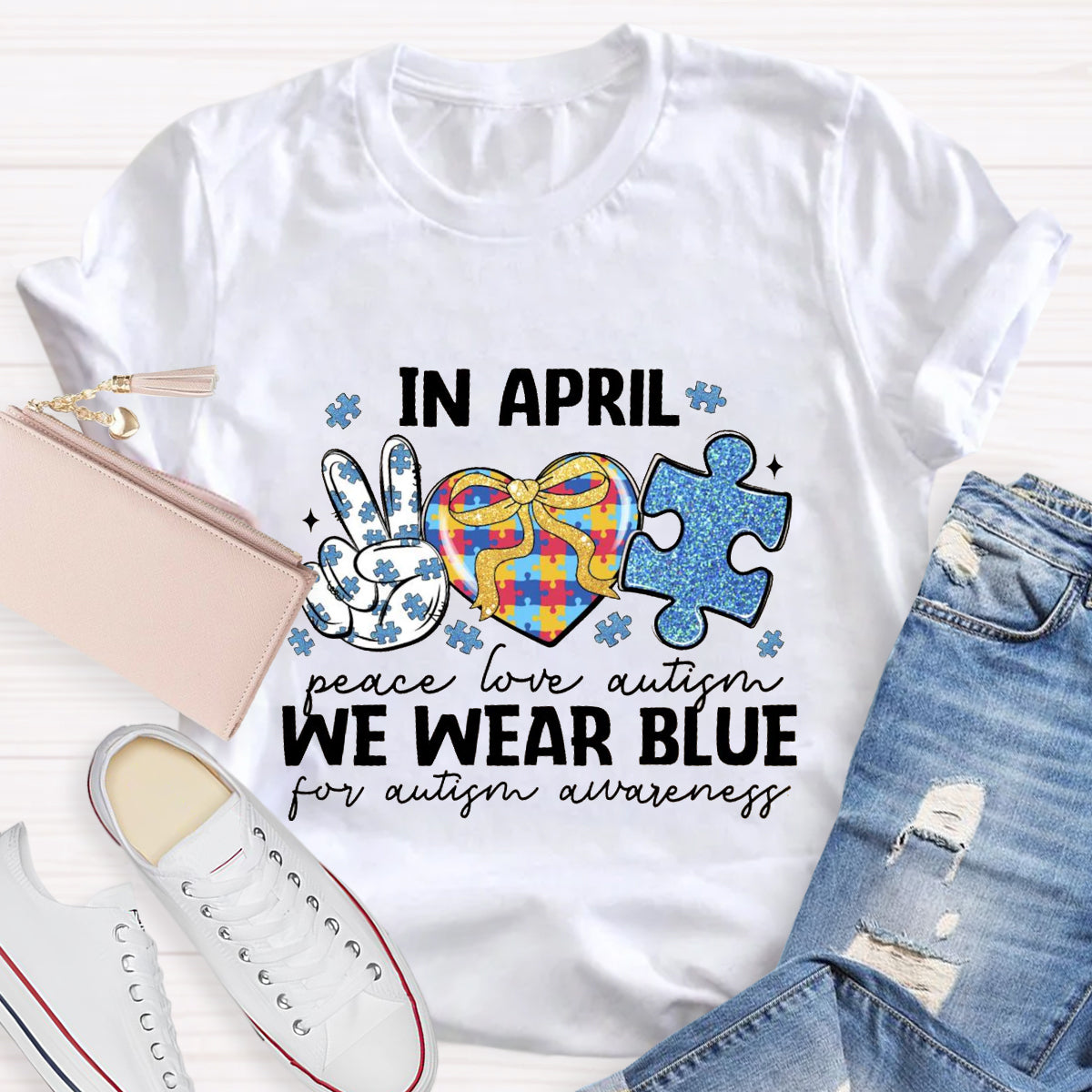 We Wear Blue Teacher T-Shirt