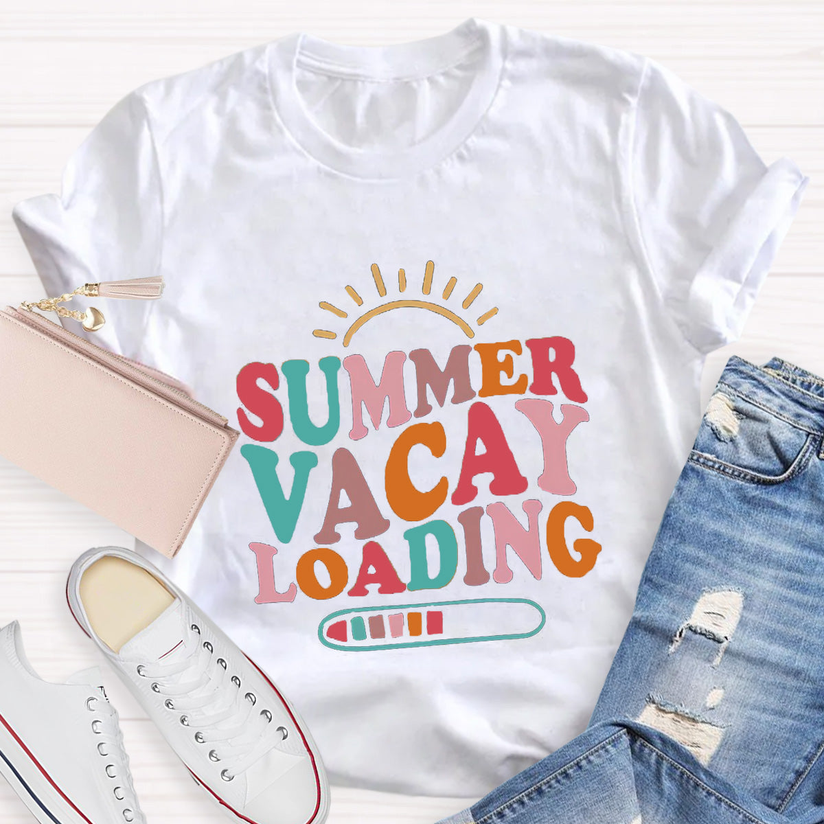 Summer Vacay Loading Teacher T-Shirt