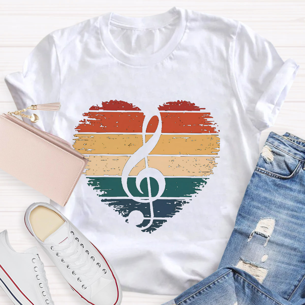 Rainbow Music Teacher T-Shirt