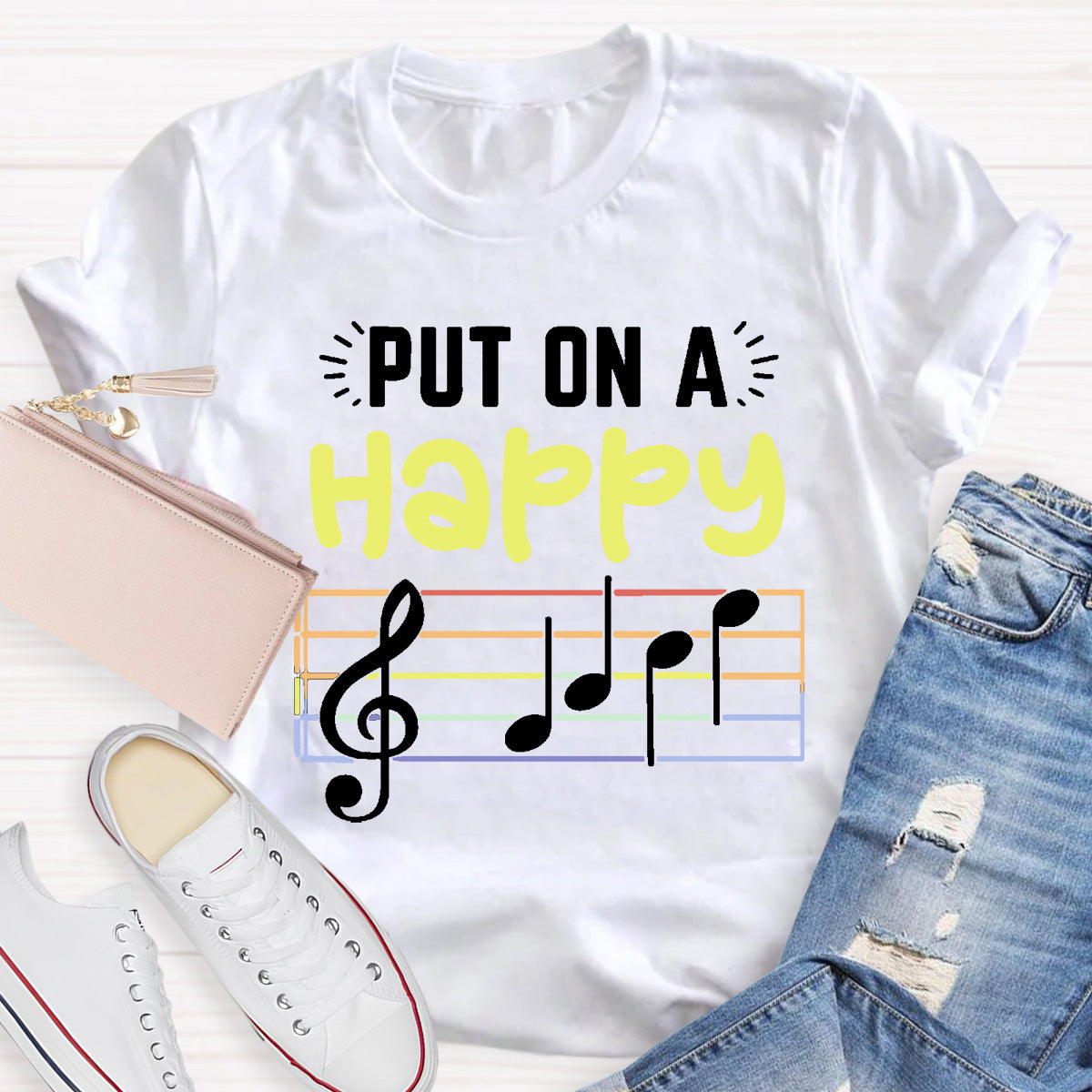 Put On A Happy Music Teacher T-Shirt