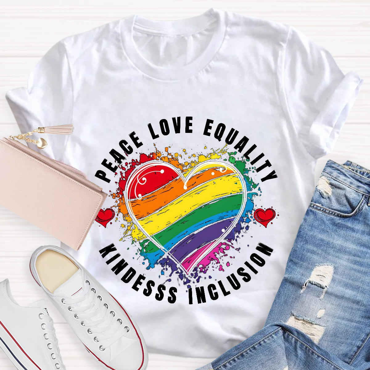 Peace Love Kindness Teacher T-Shirt