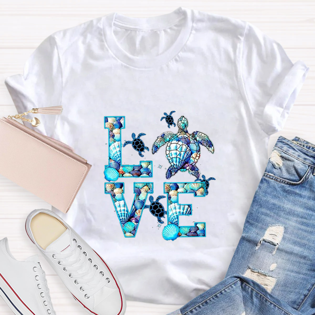 Blue Love For Sea TurtleT-Shirt