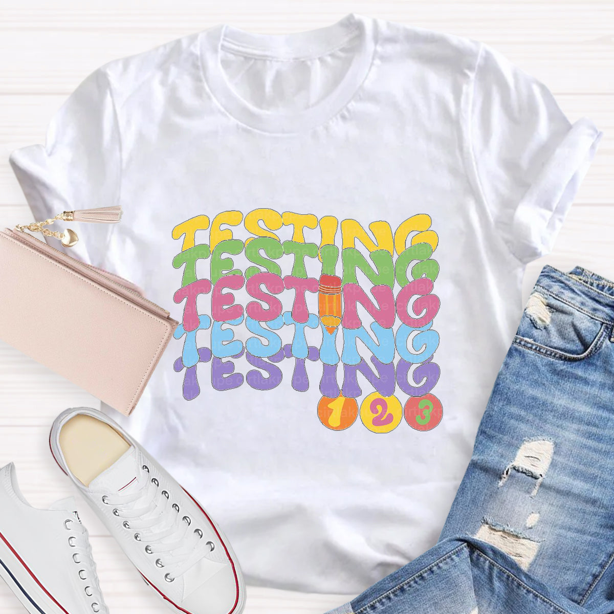 Testing Test Day 123 Teacher T-Shirt