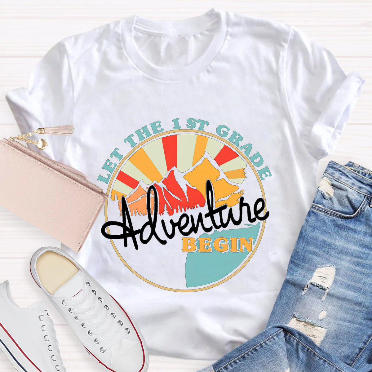 Personalized Let The 1st Grade Adventure Begin Teacher T-Shirt