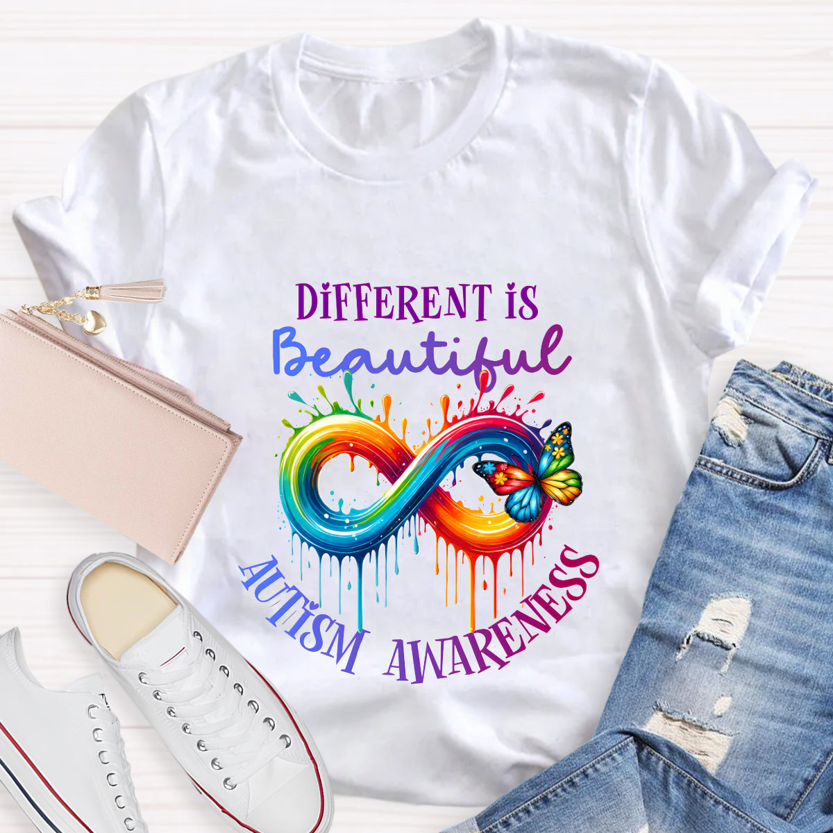 Different Is Beautiful Autism Awareness T-Shirt