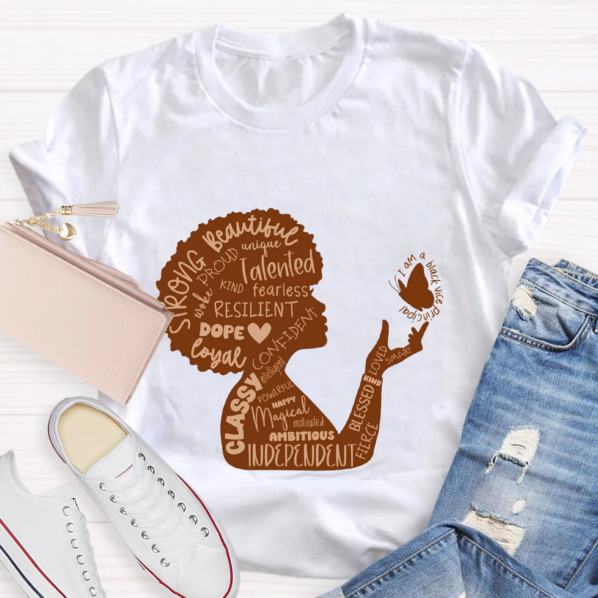 She is Beautiful Strong Independent Women T-Shirt