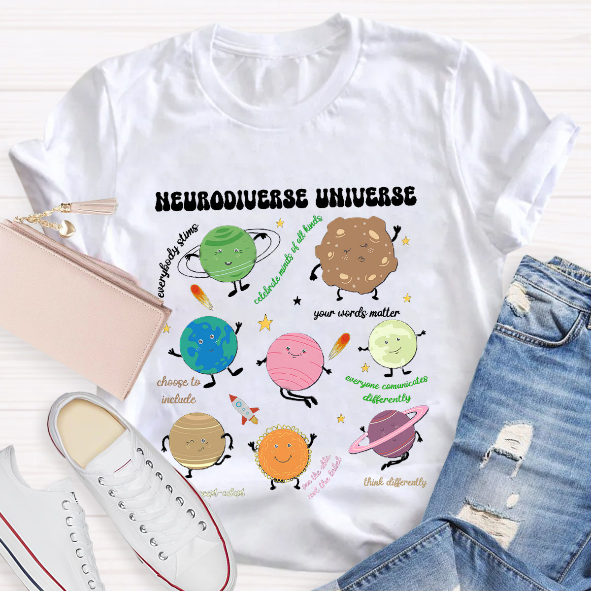 Neurodiverse Universe  Teacher T-Shirt