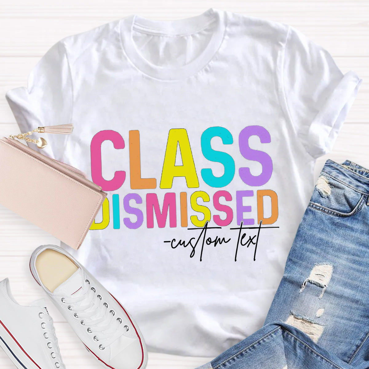 Personalized Name Class Dismissed Teacher T-Shirt