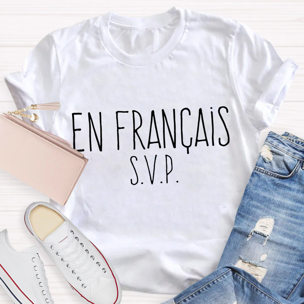 En Francais French Teacher T-Shirt