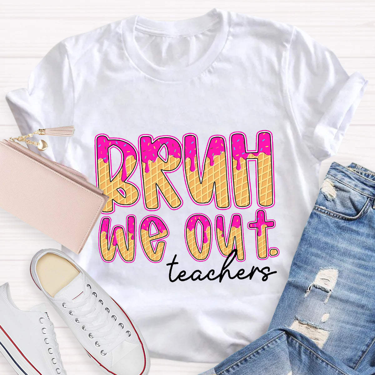 Bruh We Out Teacher Teacher T-Shirt