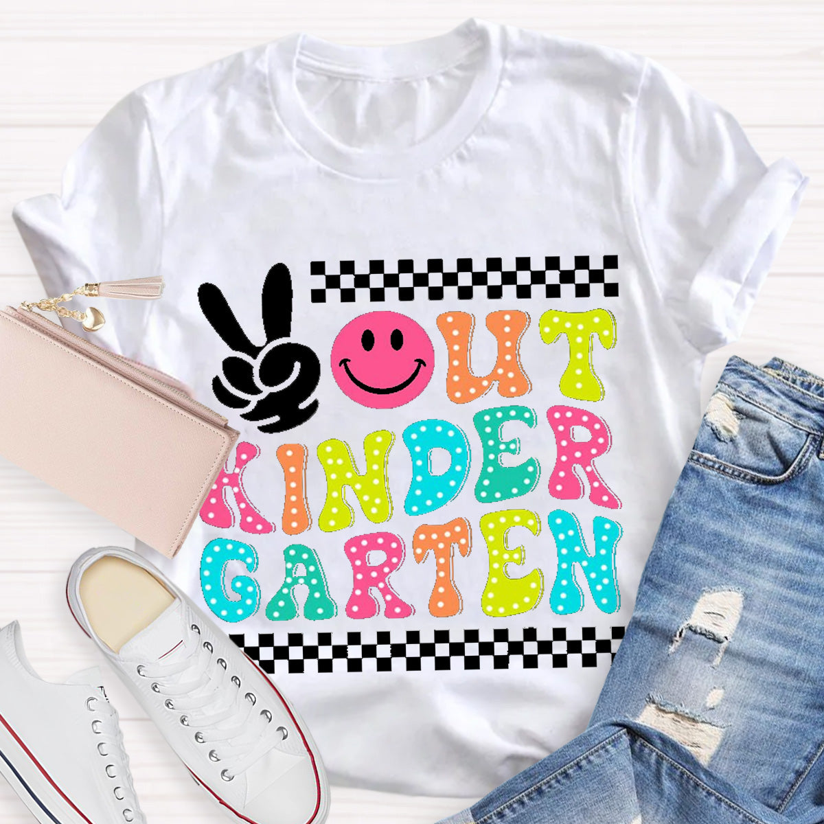 Personalized Grade Out Kindergarten Teacher T-Shirt