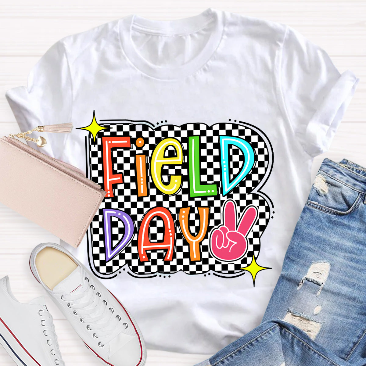 Field Day Star  Teacher T-Shirt