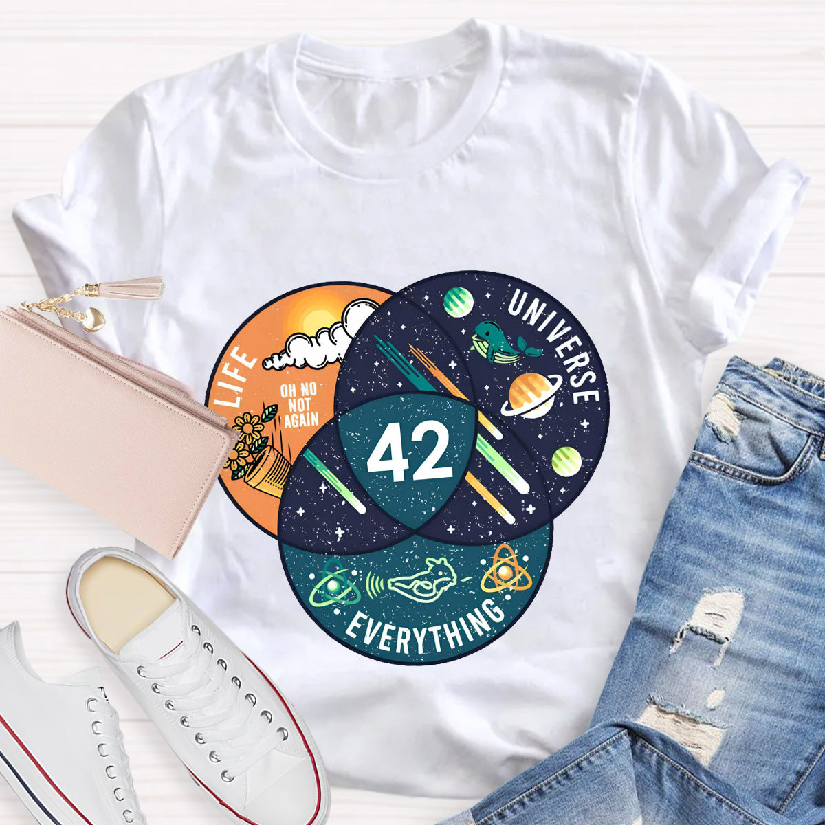 42 Answer To Life Universe And Everything Essential Teacher T-Shirt