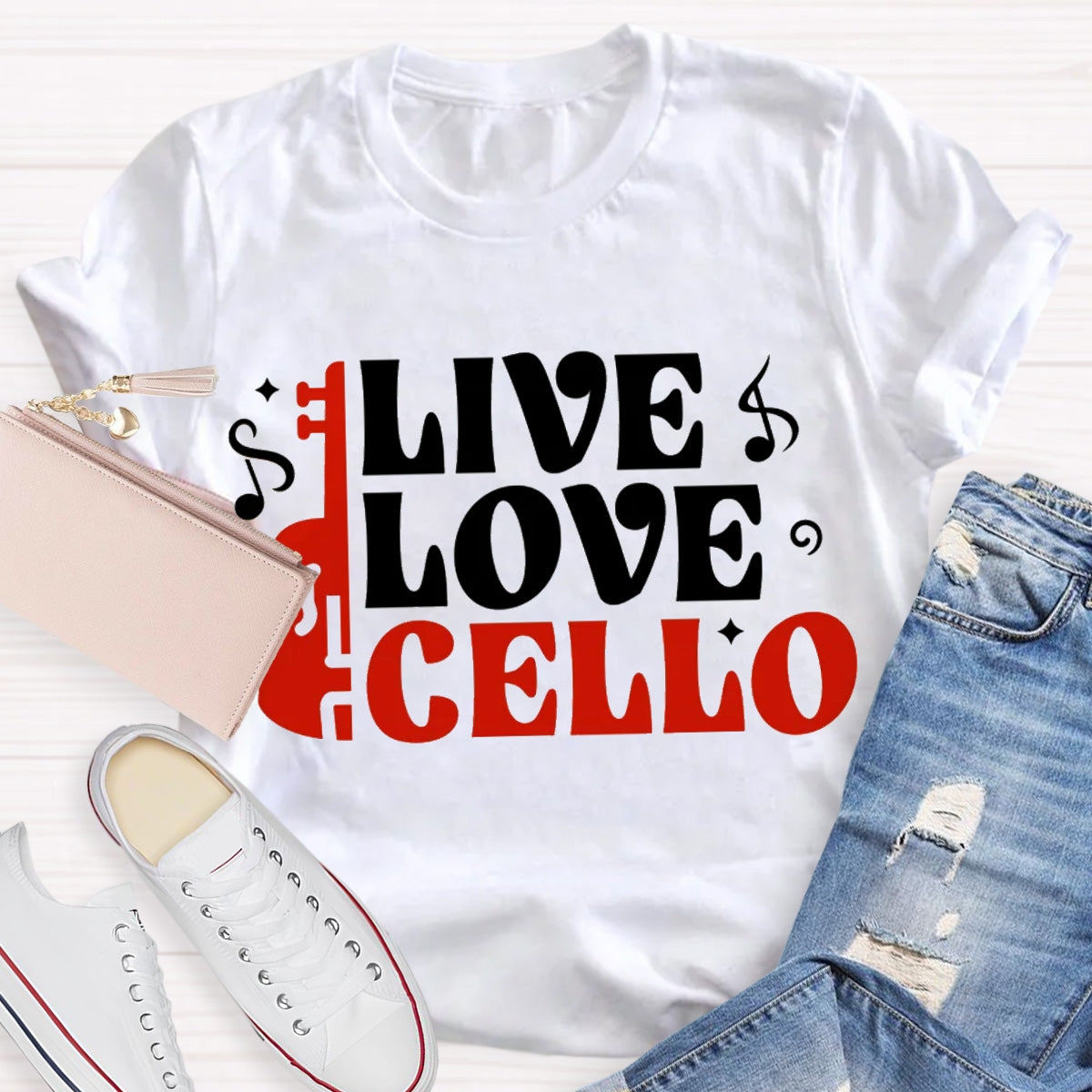 Live Love Cello Teacher T-Shirt