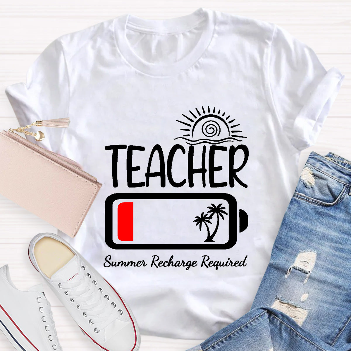 Summer Recharge Required  Teacher T-Shirt