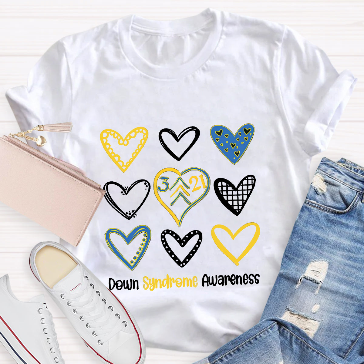 Down Syndrome Awareness Heart T-Shirt
