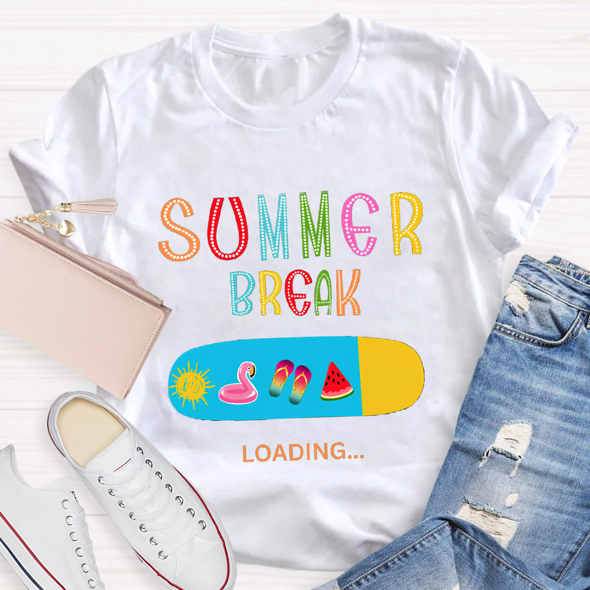 Summer Break Loading Teacher T-Shirt