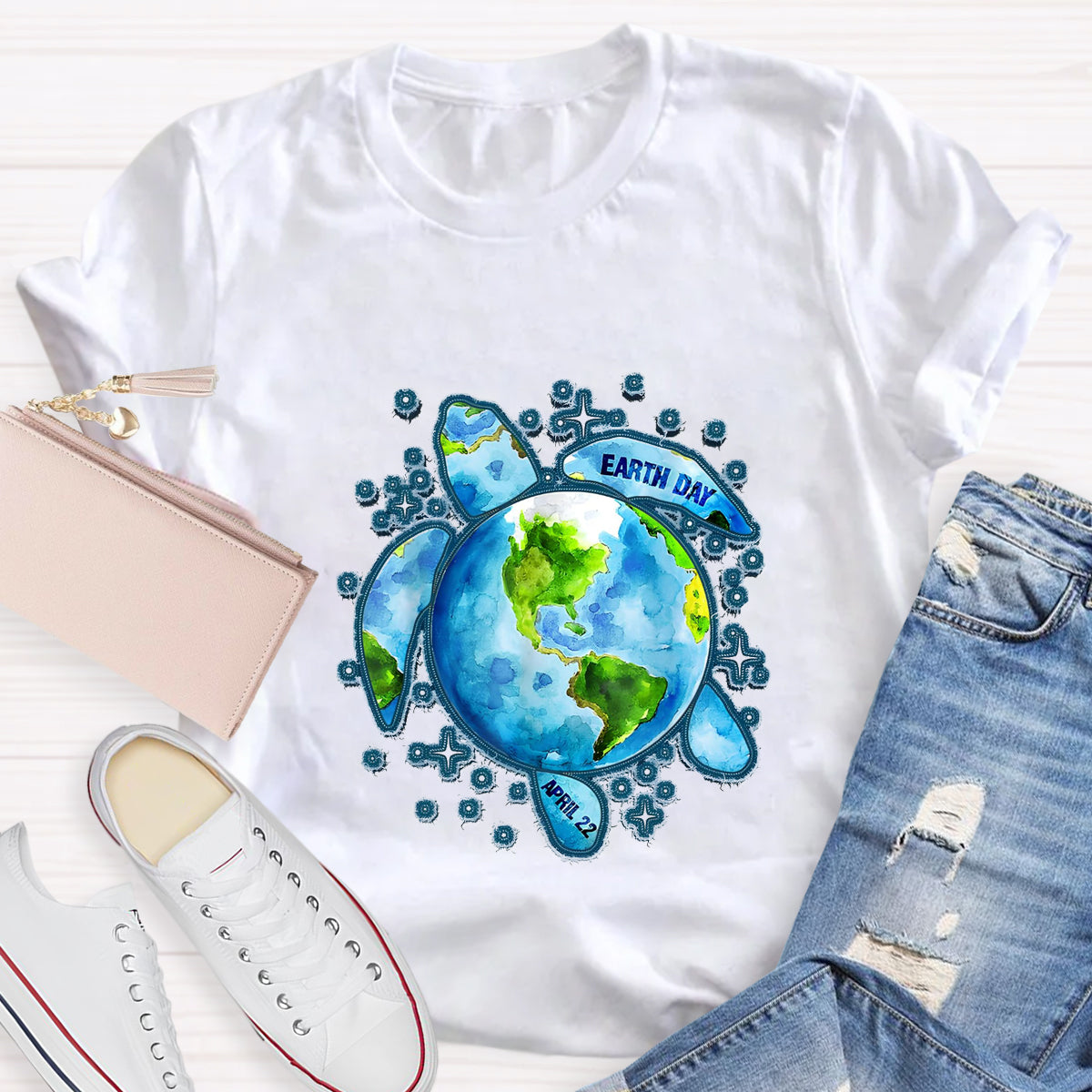 Earth Day Save The Turtles Teacher T-Shirt