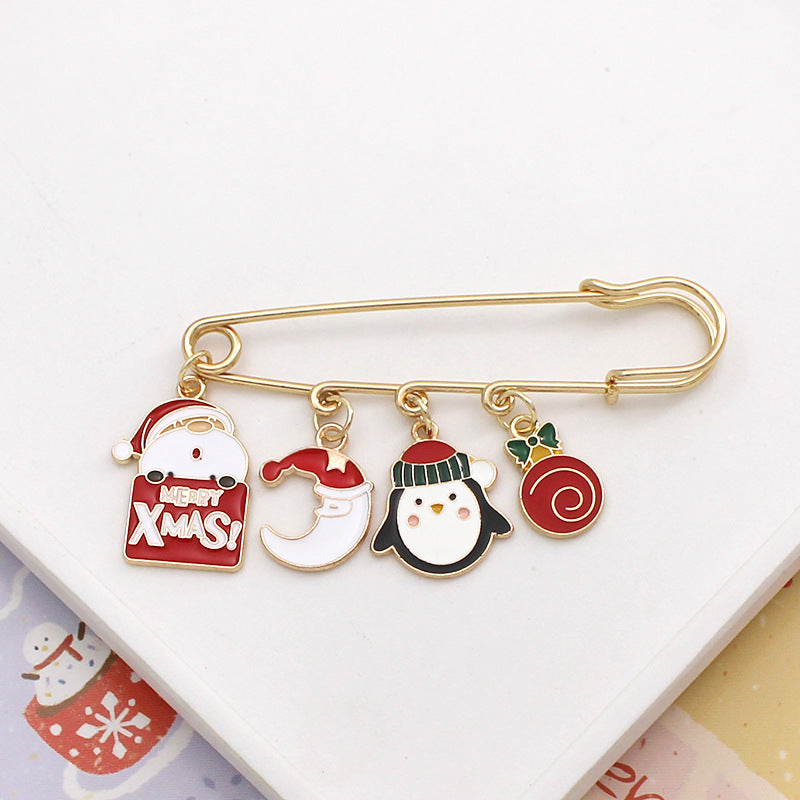 Christmas Metal Brooch