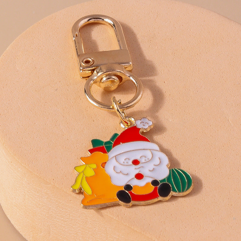Christmas Keychain Santa Claus Christmas Tree
