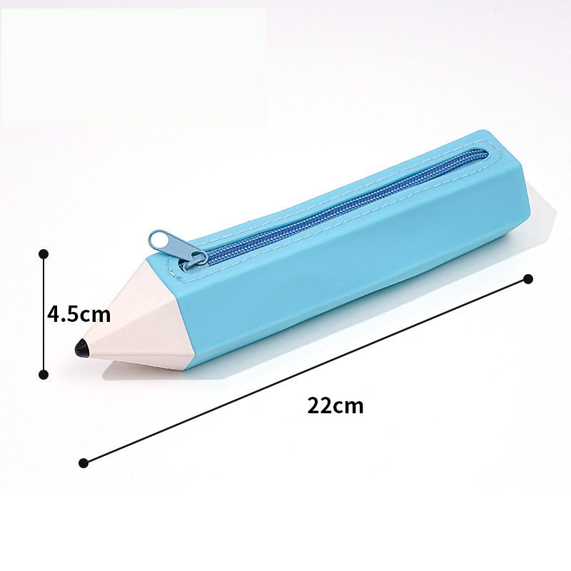 Silicone Material Large Capacity Stationery Storage Pouch For Students