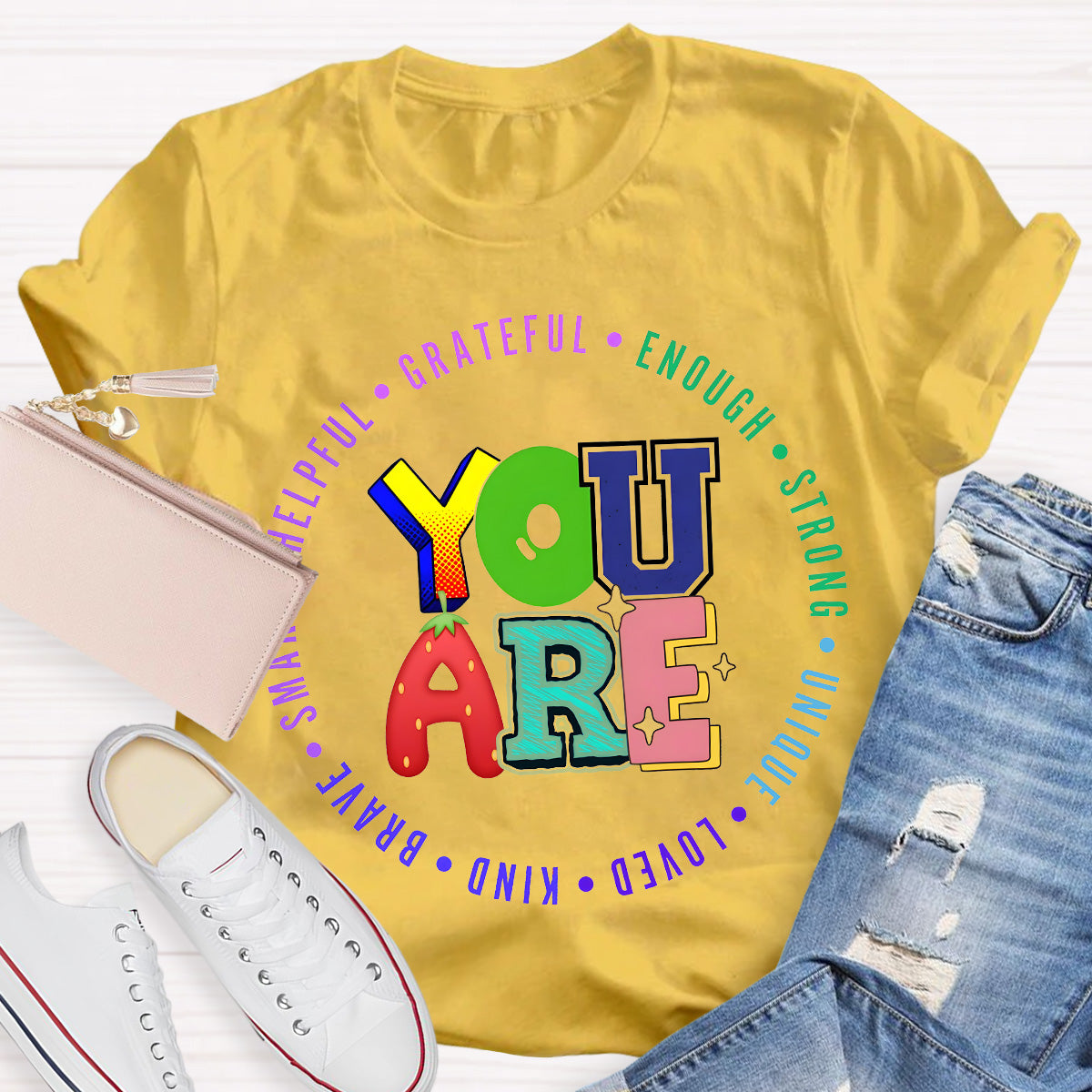 You Are Grateful Strong Enough Teacher T-Shirt
