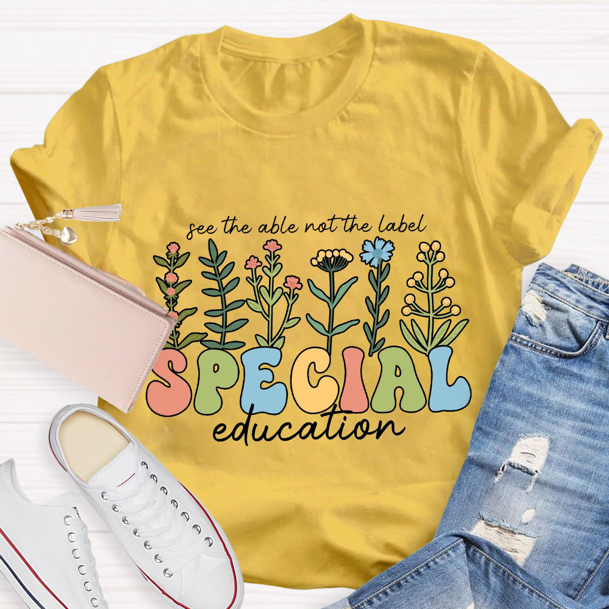 See The Able Not the Label Special Education Teacher T-Shirt