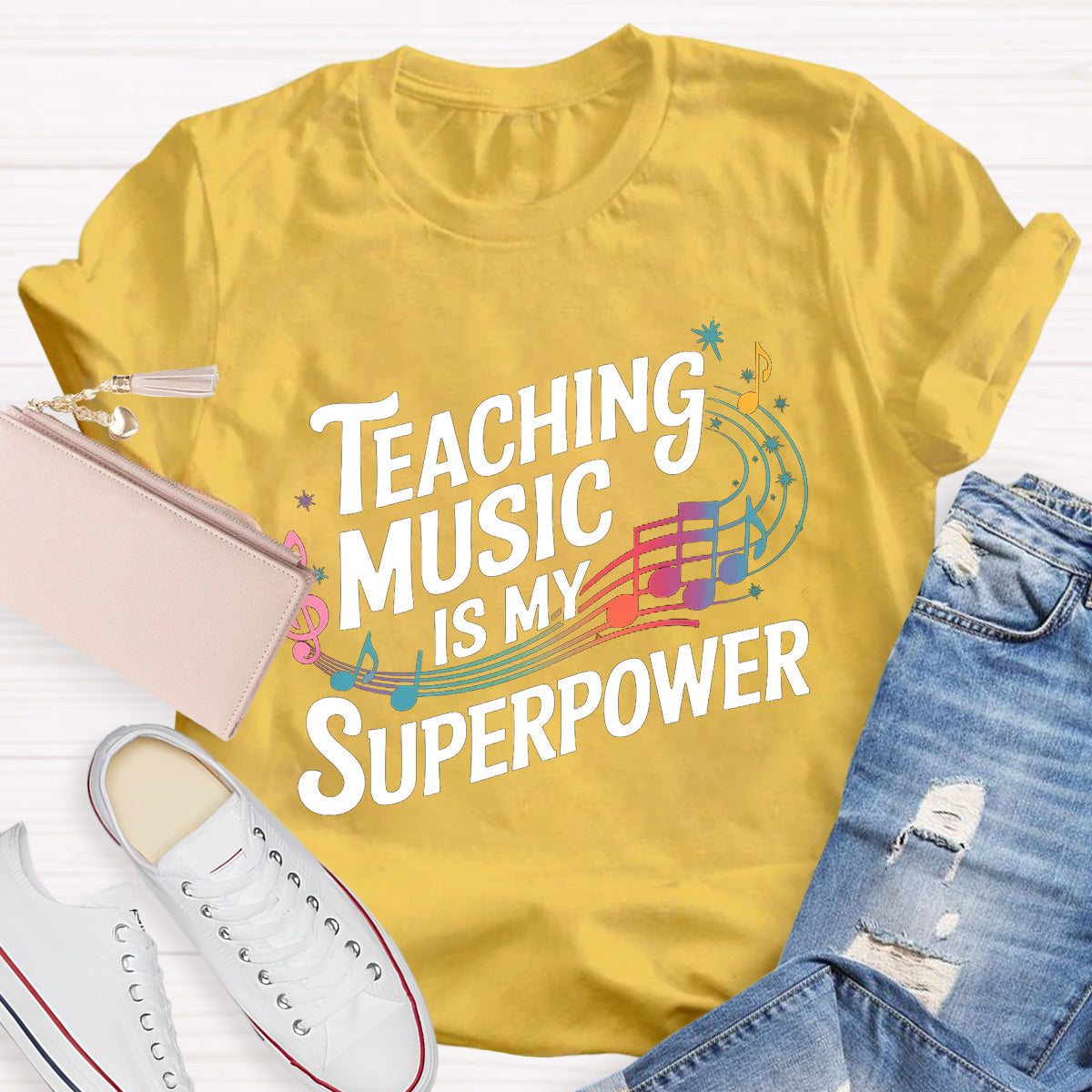 Teaching music Is My Superpower Teacher T-Shirt